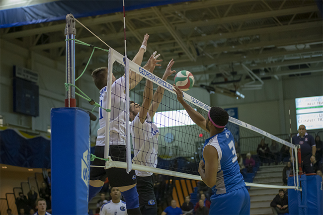 MEN'S VOLLEYBALL SWEEP HUSKIES TO CONTINUE HOME DOMINANCE